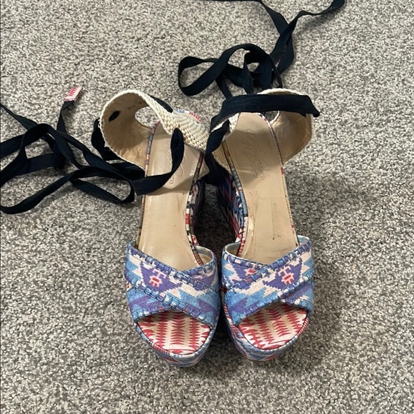 Theodora and Callum lace up wedges - Multicolor - Picture 2 of 7